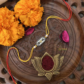 Vriksham Rakshabandhan Sliver Plated Om With Swastik Rakhi-RB174